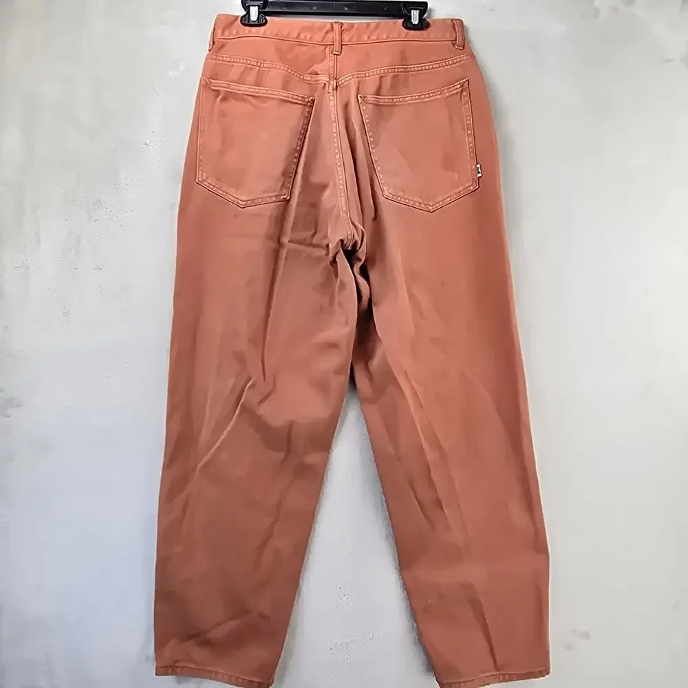 HUF Cromer Jeans Mens 34 (Fits 33x30) Orange Baggy Skate Y2K 90s Denim Pants